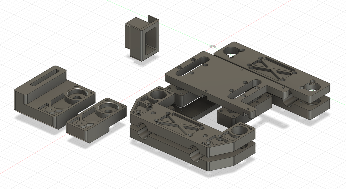 3d printed parts - new workbench setup - wall mounted, steel channel